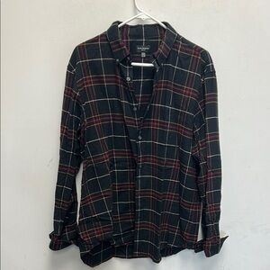 Banana Republic Black Plaid Shirt